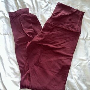 Lululemon Athletica Burgundy Leggings